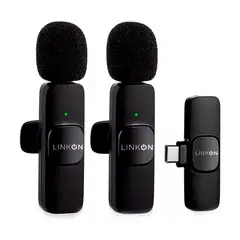 GENERICO - Microfono Inalambrico Solapa Lavalier Profesional Entrada USB C