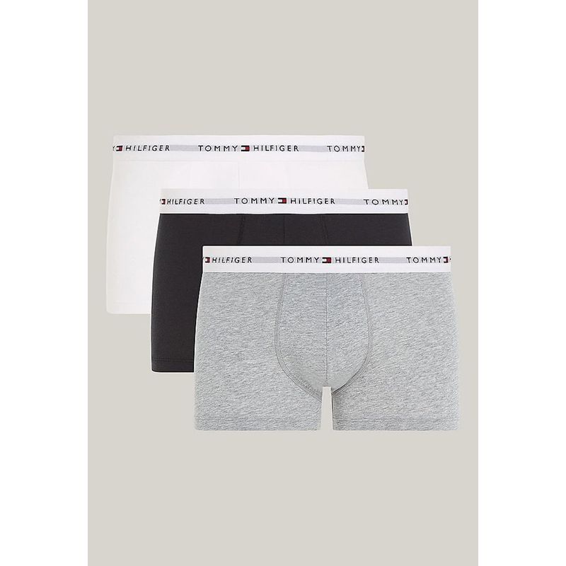 TOMMY HILFIGER - Pack 3 Calzoncillos Trunk Essential Gris Tommy Hilfiger