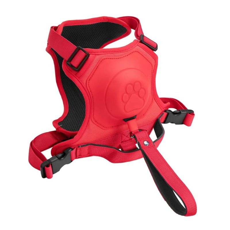 GENERICO - Arnés para perro con Correa Retráctil - Talla M Rojo