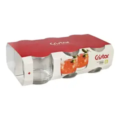 CRISTAR - Display 6 Vasos Monterrey W/B 296 Cc