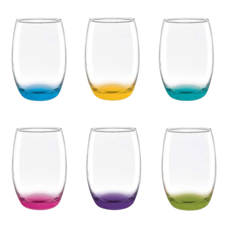 CRISTAR - Display 6 Vasos Altos Mikonos Fondo Color 460 Cc