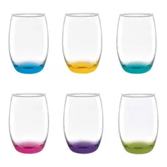 CRISTAR - Display 6 Vasos Altos Mikonos Fondo Color 460 Cc