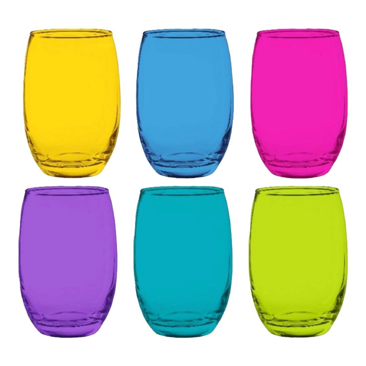 CRISTAR - Display 6 Vasos W/A Mikonos Full Color  460 Cc