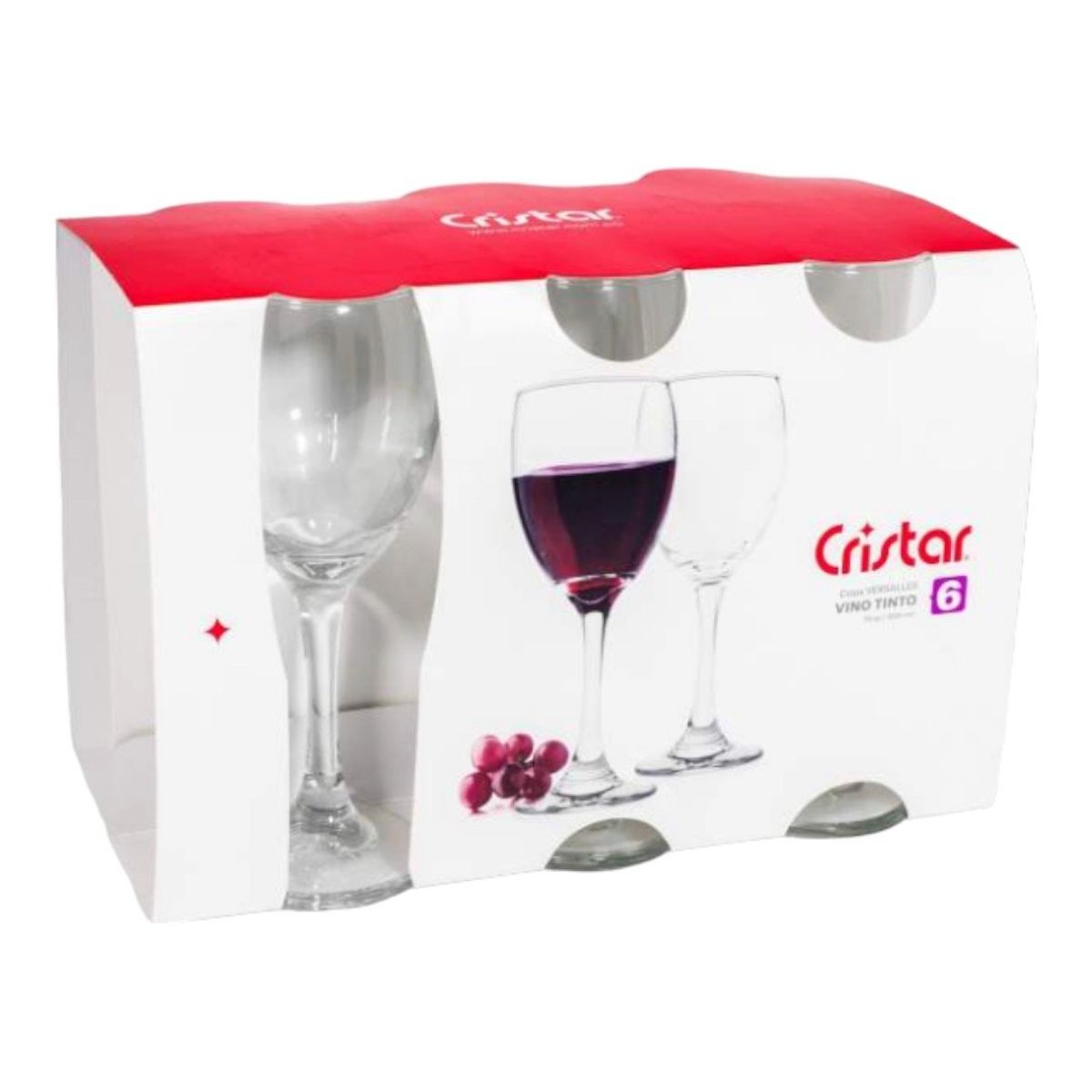CRISTAR - Display  6 Copas Vino Tto Versalles 300 Cc
