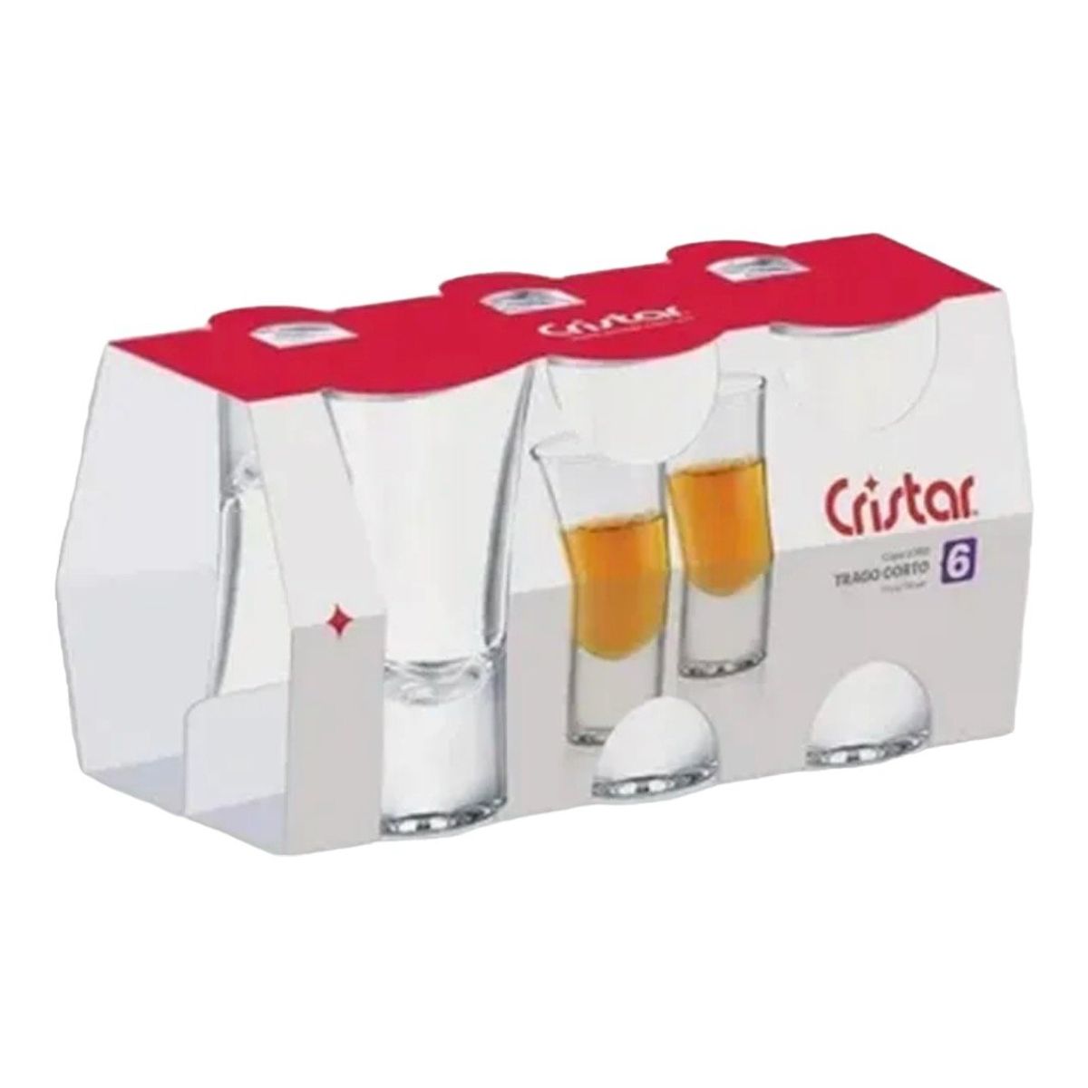 CRISTAR - Display 6 Vasos Licor Lord 54 Cc