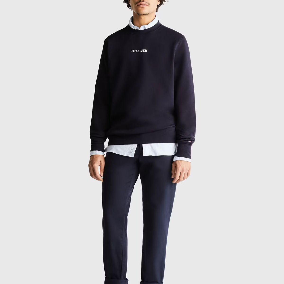 TOMMY HILFIGER - Polerón Monotipe C-Neck Azul Tommy Hilfiger