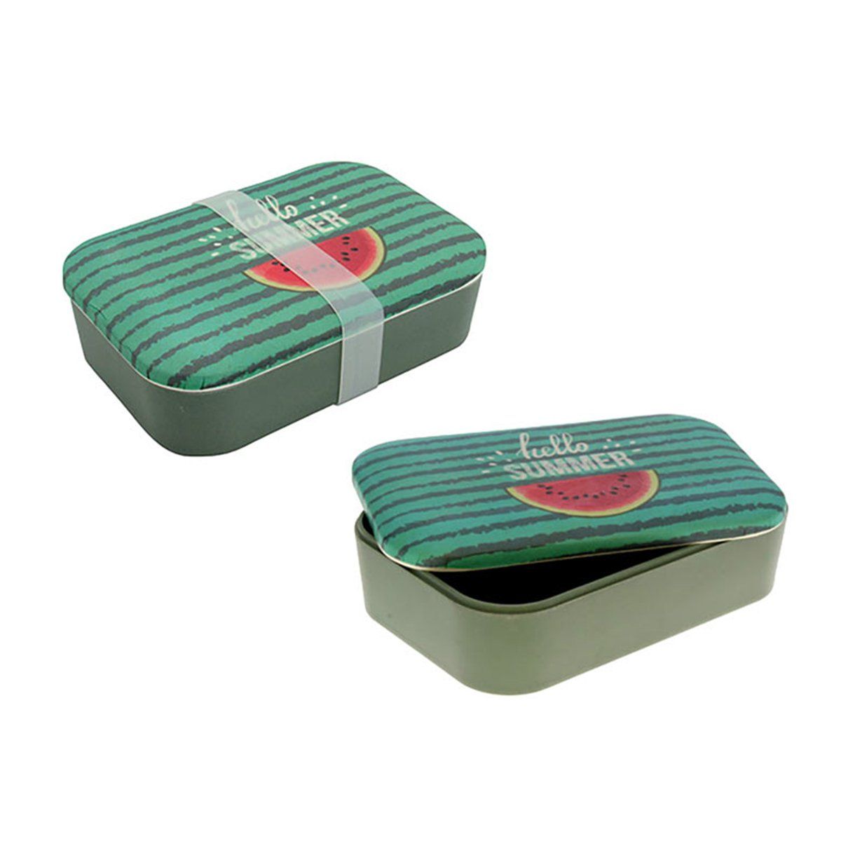 GENERICO - Tapper 19x12.5x5cm Bambú verde Sandia