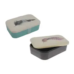 GENERICO - Contenedor 19x12.5x5cm Bambú plumas
