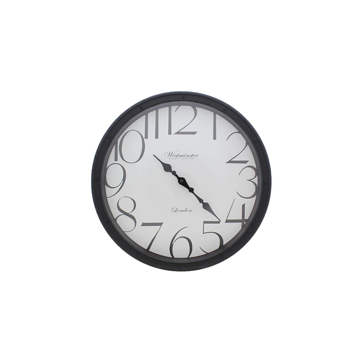 GENERICO - Reloj de Pared Negro 45CM