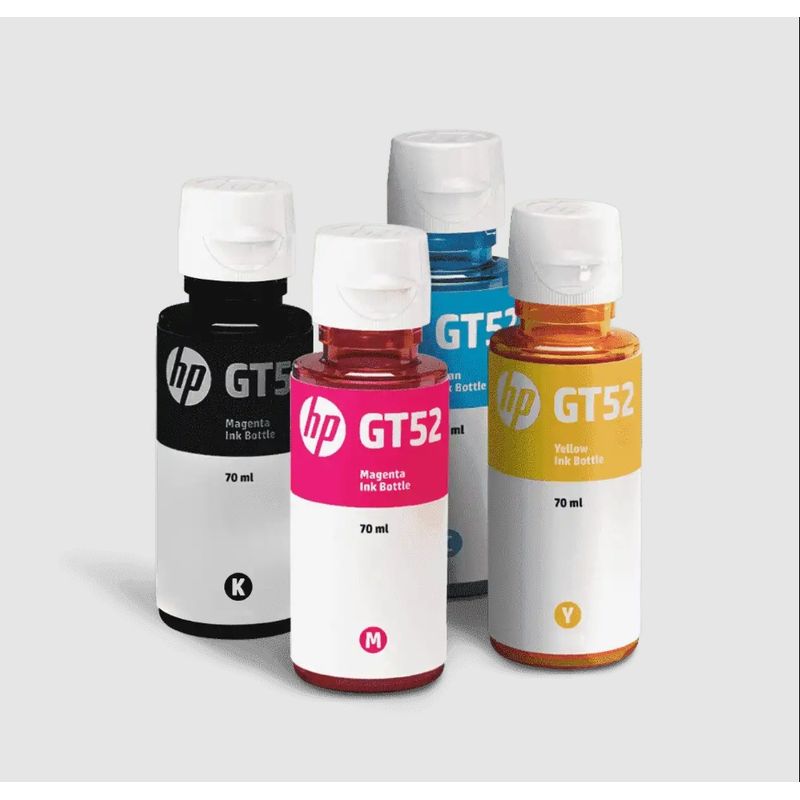 HP - Pack Tinta Hp Gt53 Negro Gt52 Cian Amarillo Y Magenta