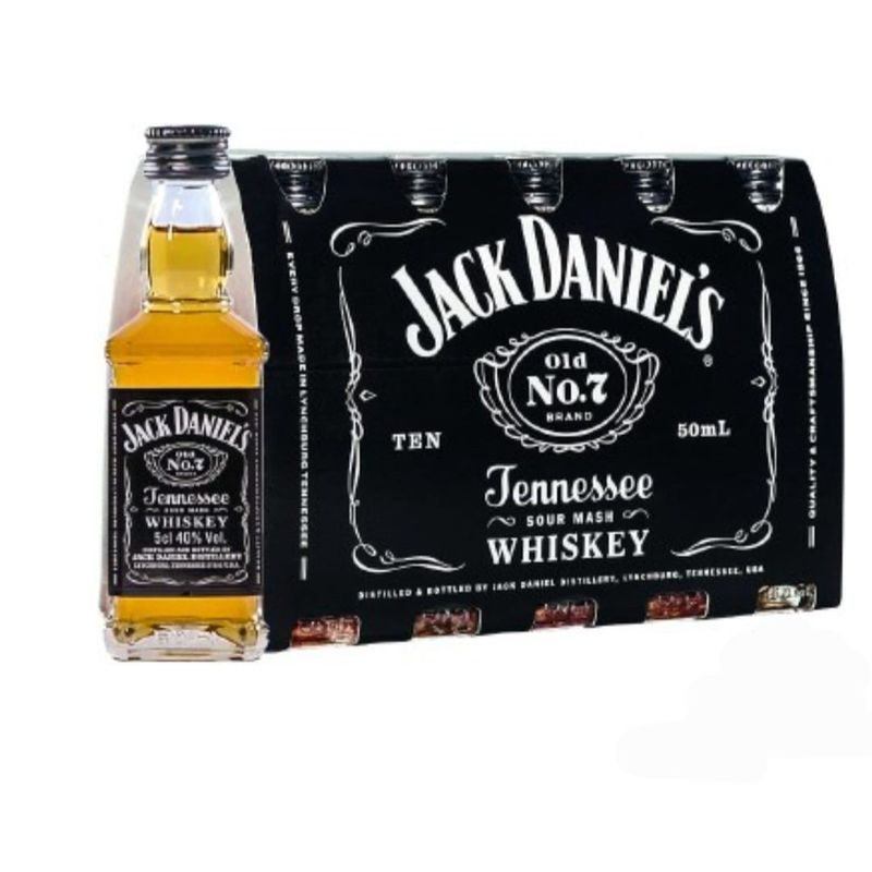 JACK DANIELS - 10 Miniaturas Jack Daniels  N7 Vidrio Edición Especial