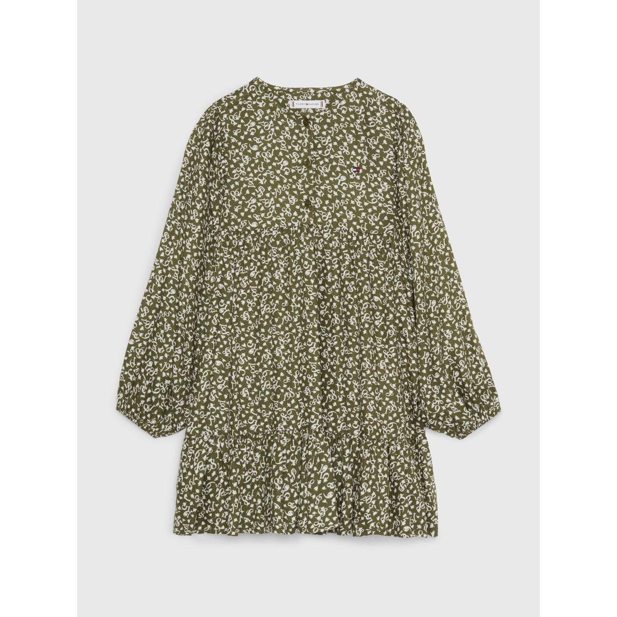 TOMMY HILFIGER - Vestido Amplio Print De Flores Verde Tommy Hilfiger