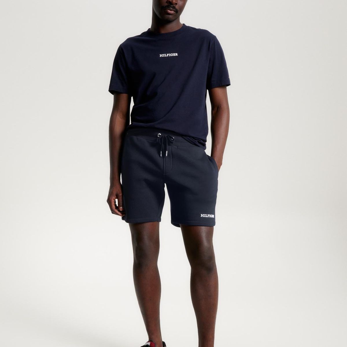 TOMMY HILFIGER - Shorts Monotype Logo Azul Tommy Hilfiger