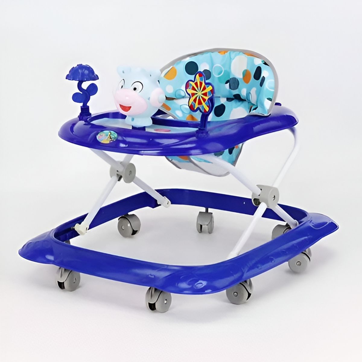 CRUSEC - Andadera Caminador Plegable Antivuelco Bebés Portatil Azul