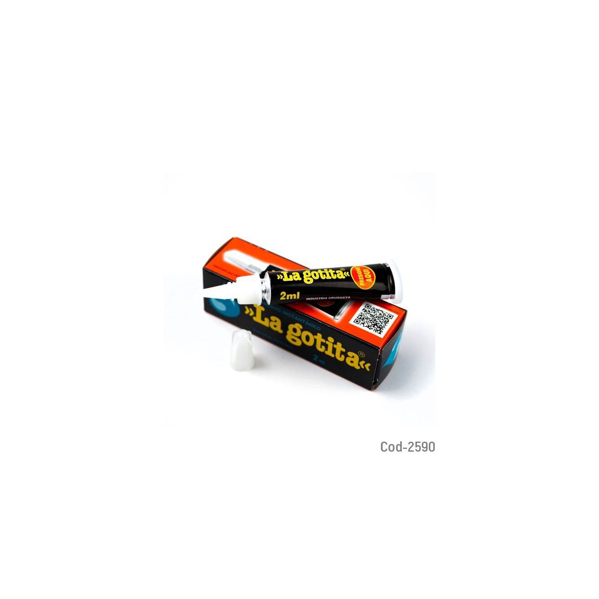 GENERICO - Gotita Adhesivo Instantáneo 2ml Pegamento Súper Fuerte Color Negro