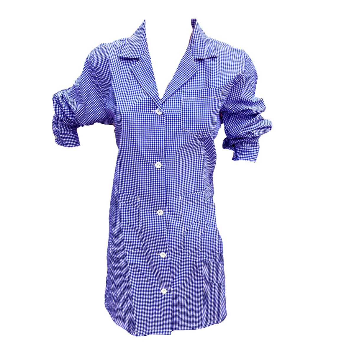 MR HENRY - Delantal - Cuadrille - Niña  Escolar- Azul