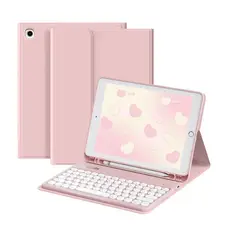 LINKON - Carcasa Funda + Teclado Para iPad Tablet - Rosa - 102