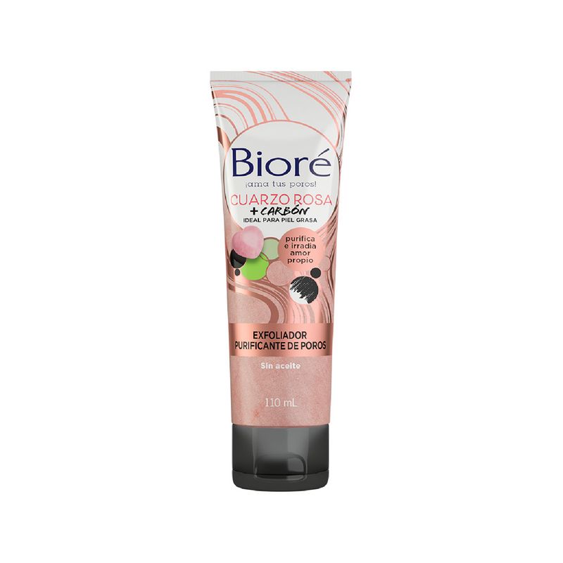 BIORE - Exfoliante Facial para Poros Biore Quarzo Rosa 110Ml.