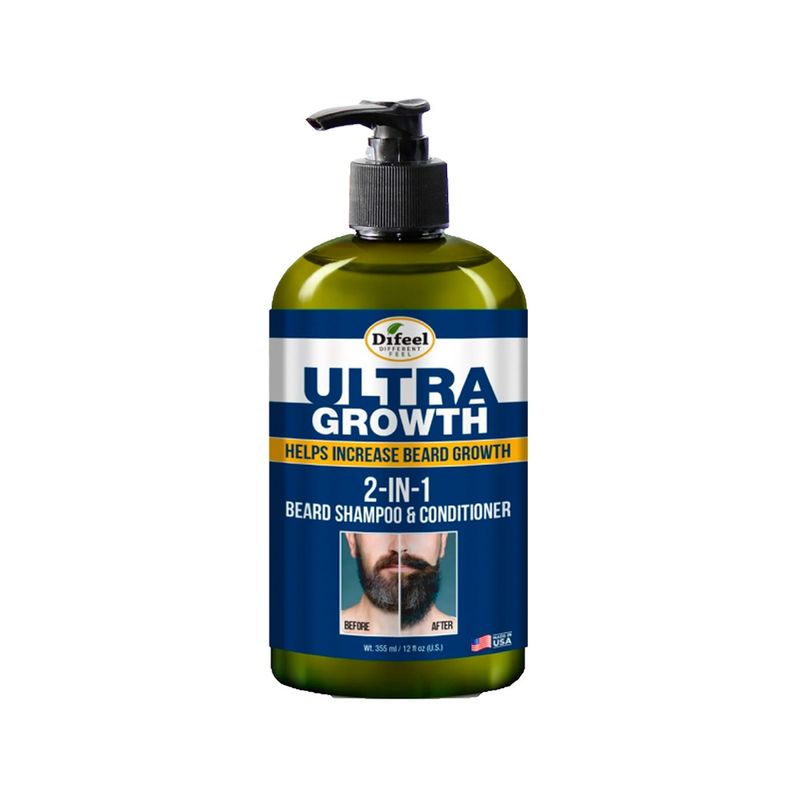 DIFEEL - Shampoo y Acondicionador para barba 2 en 1 Ultra Growth Difeel 355ml.