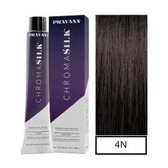 PRAVANA - - Tintura Permanente Chromasilk Castaño Natural 4N 90Ml + Oxidante.