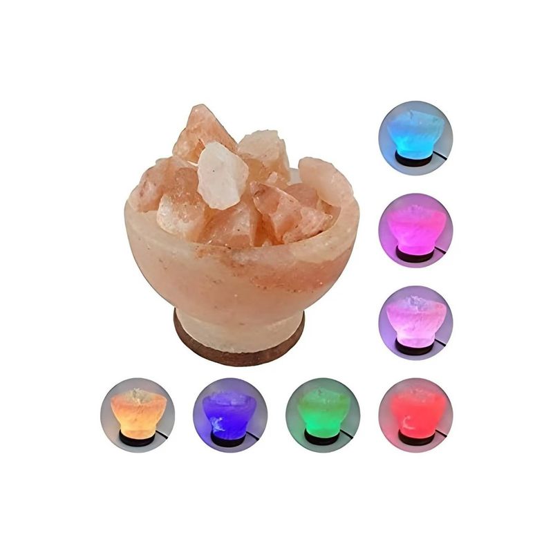 GENERICO - Lamparas Del Himalaya Multicolor Lámpara De Sal Velador Usb