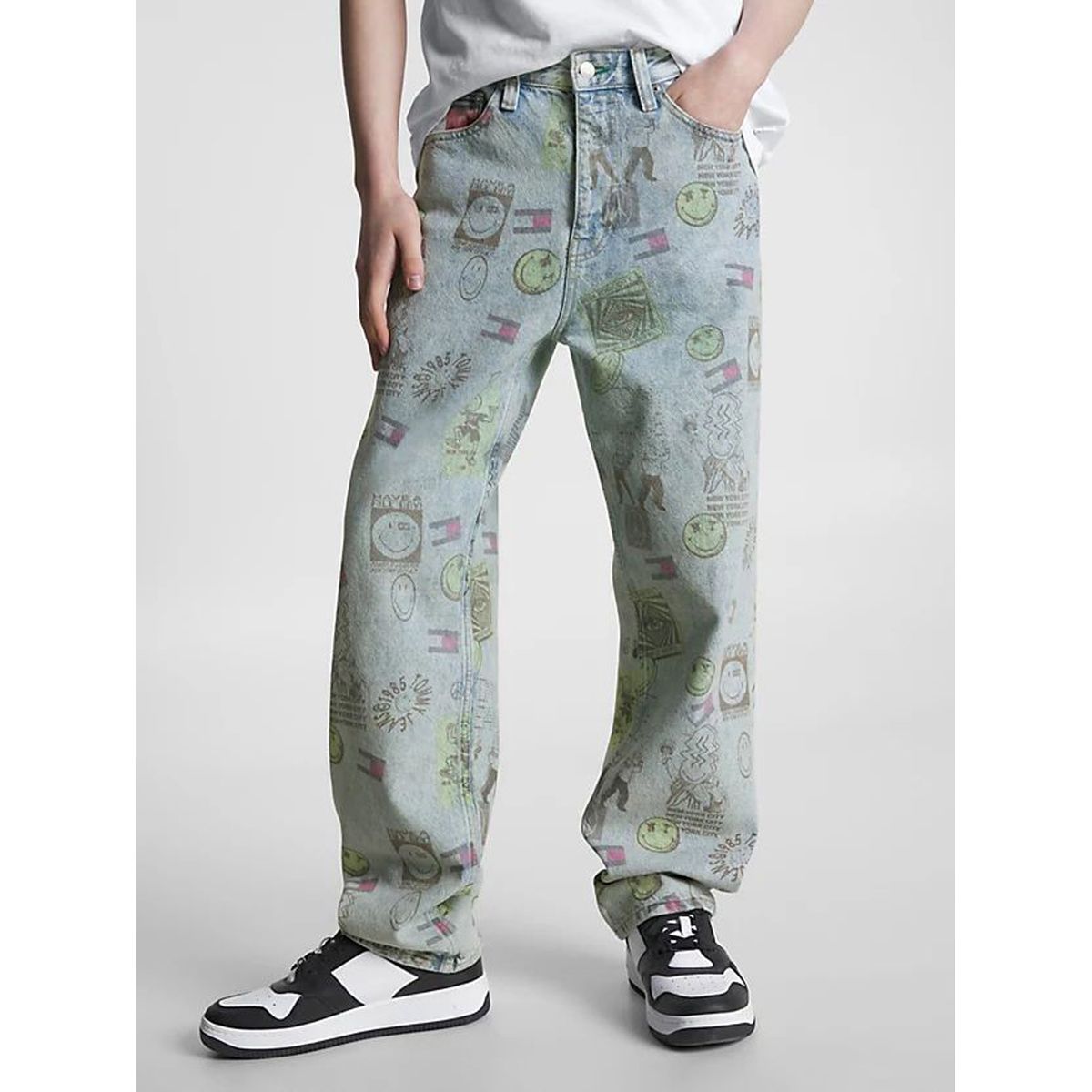 TOMMY HILFIGER - Jeans Skater Tommy Jeans X Smiley® Celeste Tommy Jeans