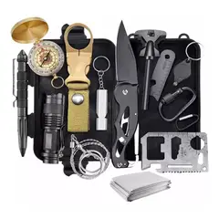 GENERICO - Kit Herramientas Supervivencia 14 En 1 Camping Pesca Regalo
