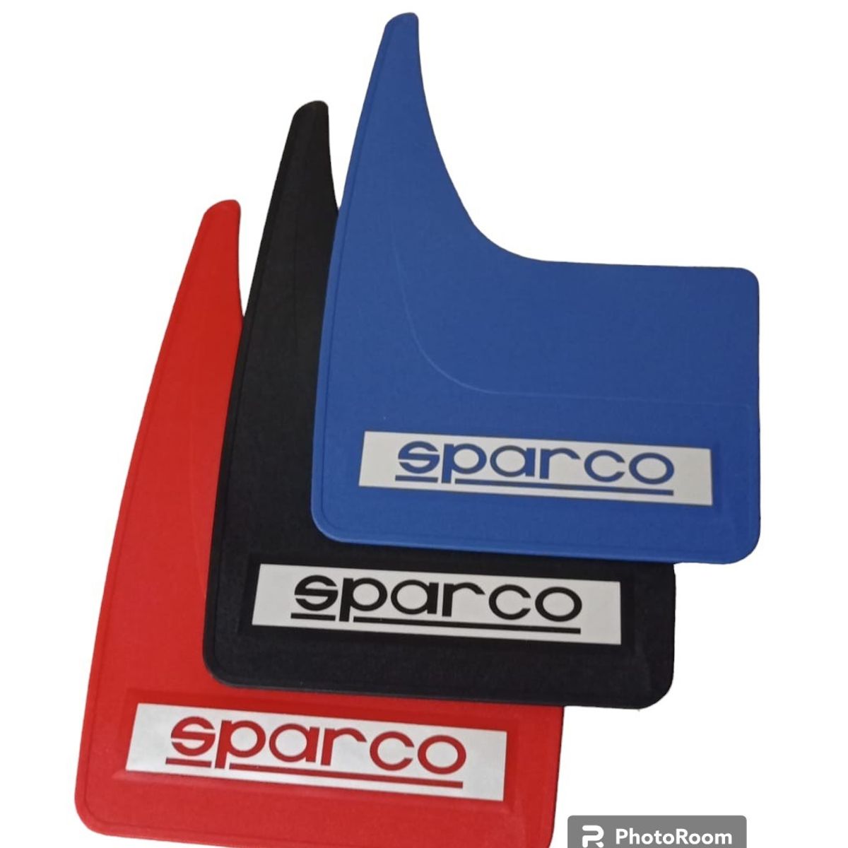 GENERICO - Guardabarros faldillas universales para autos Sparco azul