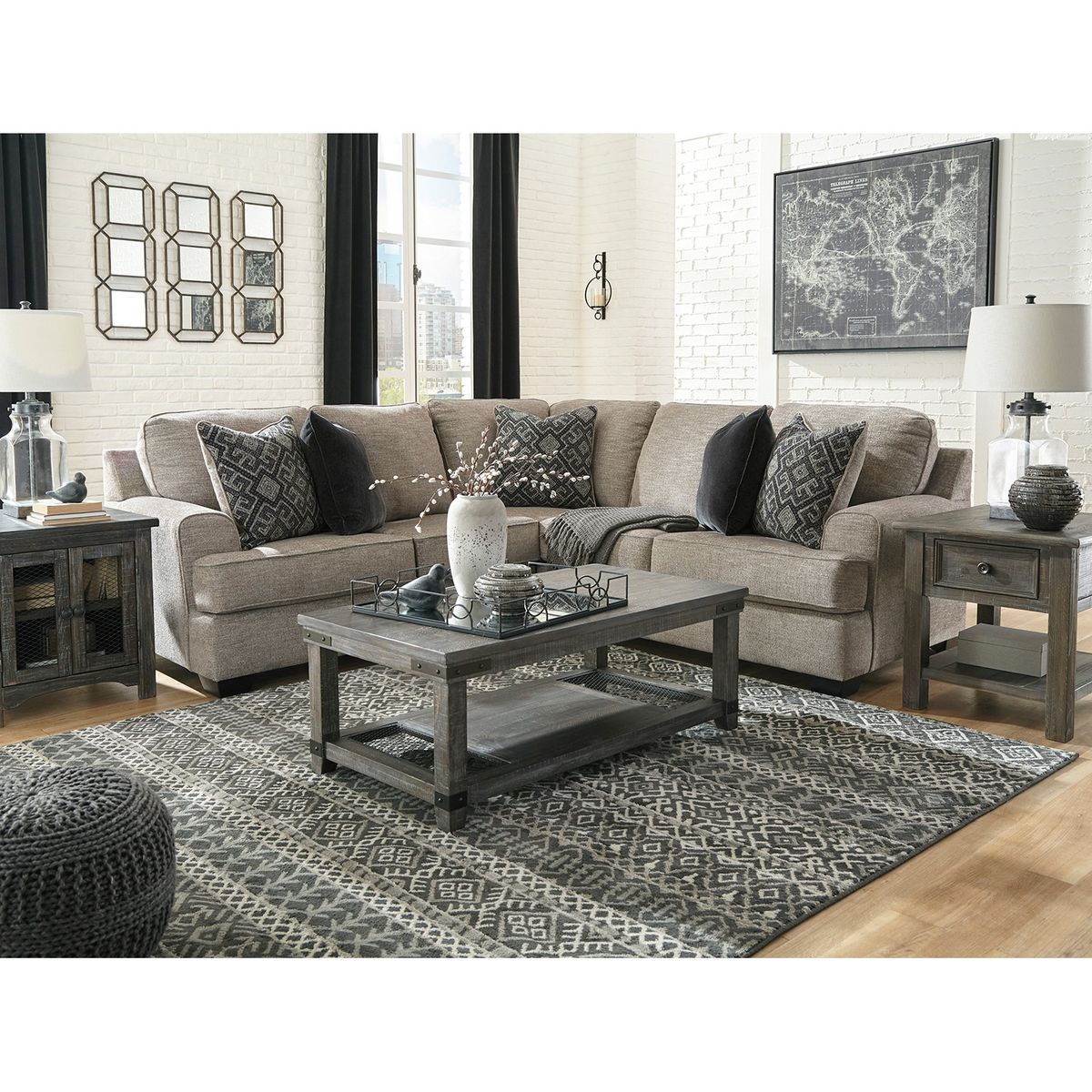 ASHLEY - Seccional Bovarian 2 piezas