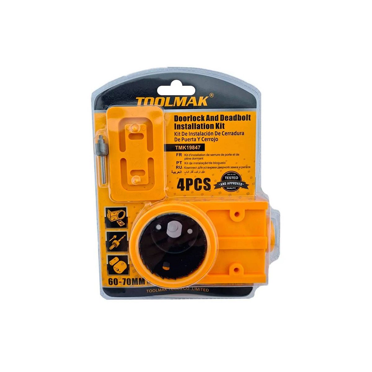 GENERICO - Kit Instalación Cerradura Para Puerta Cerrojo Chapa Toolmak