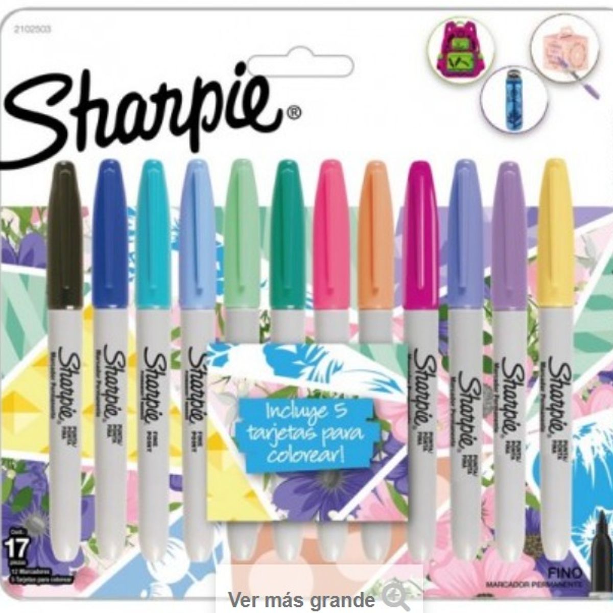 SHARPIE - Marcadores Sharpie Colores Tropical Blíster x12ud
