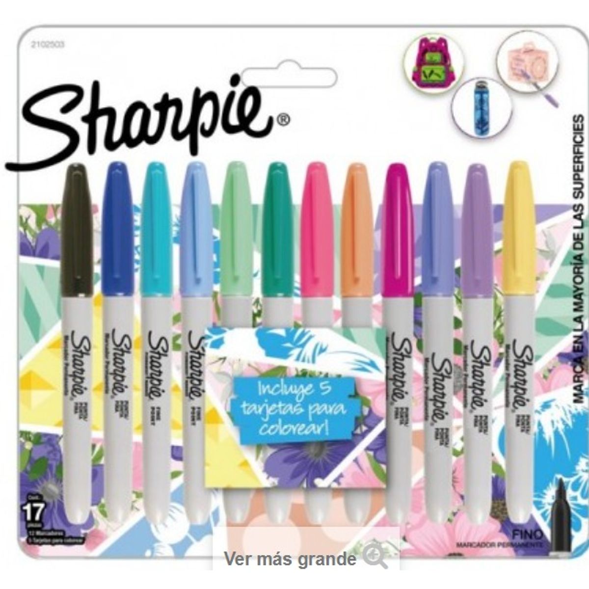 SHARPIE - Marcadores Sharpie Colores Tropical Blíster x12ud