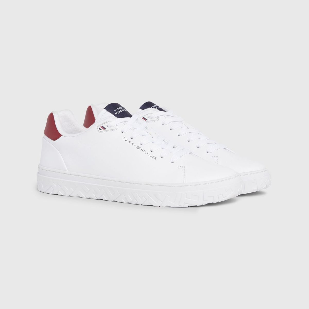 TOMMY HILFIGER - Zapatillas Cuero Monogram Blanco Tommy Hilfiger