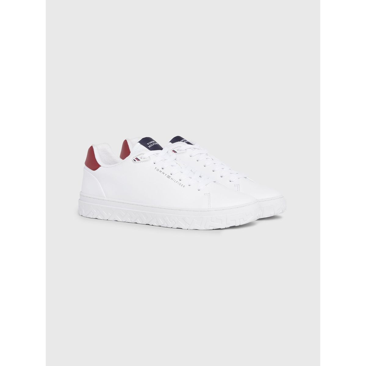 TOMMY HILFIGER - Zapatillas Cuero Monogram Blanco Tommy Hilfiger