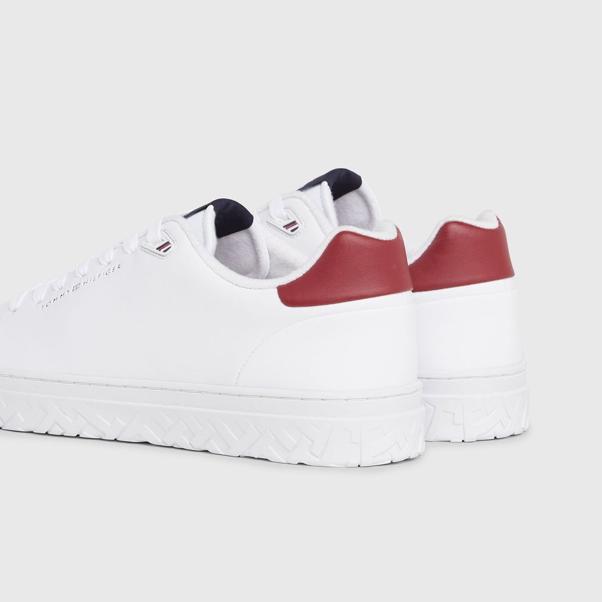 TOMMY HILFIGER - Zapatillas Cuero Monogram Blanco Tommy Hilfiger