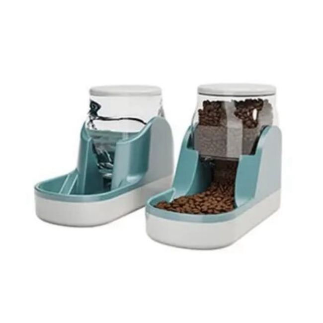 GENERICO - Bebedero y Comedero Para Mascotas 1Pack Gatos o Perros Verde