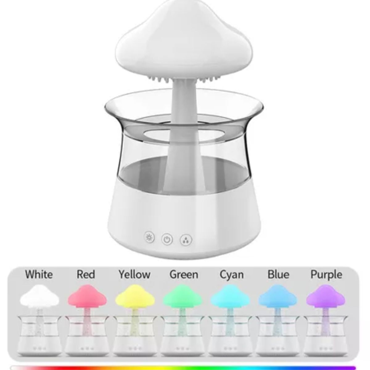 GENERICO - Humidificador De Nube De Lluvia Gotas De Agua Luz Nocturna