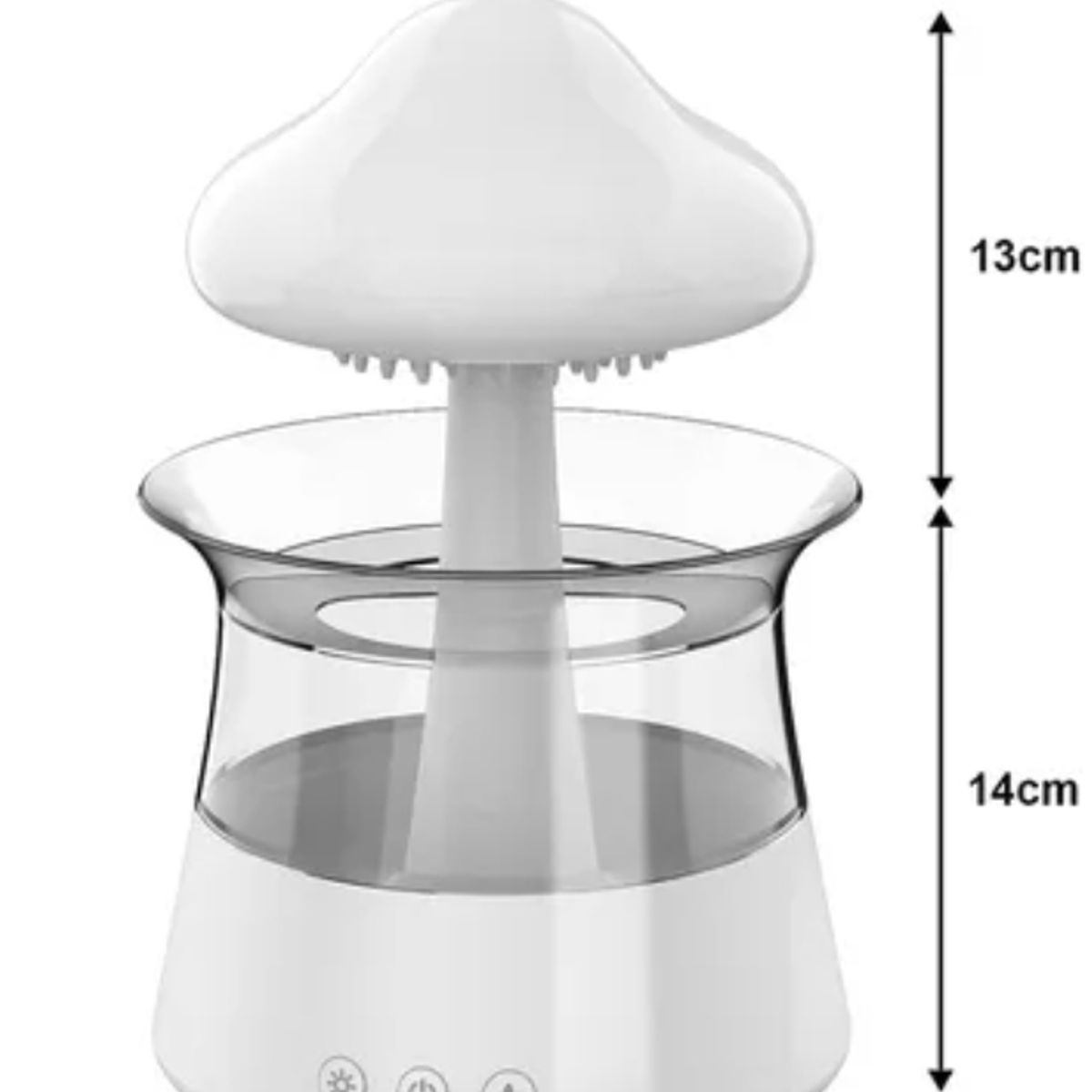 GENERICO - Humidificador De Nube De Lluvia Gotas De Agua Luz Nocturna