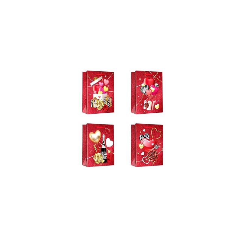 GENERICO - Bolsa de regalo corazones 12x30x39cm