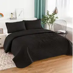 GENERICO - Quilt de Verano 2 plazas. Color Negro TFC14