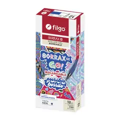 FILGO - Bolígrafo Gel Borrable Azùl Diseños 12 ud