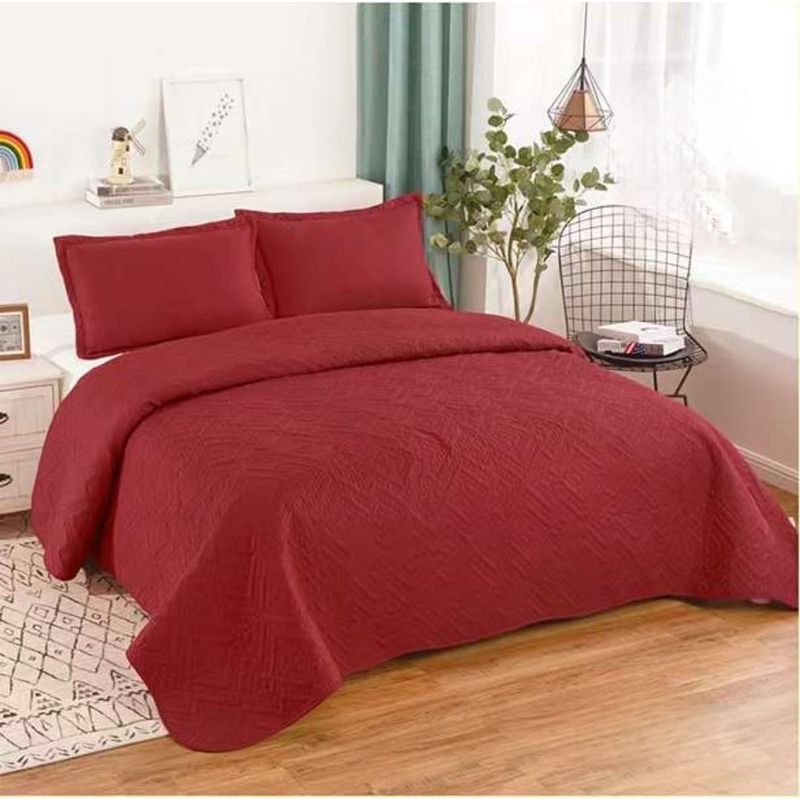 GENERICO - Quilt de Verano 2 plazas. Color Burdeos TFC23