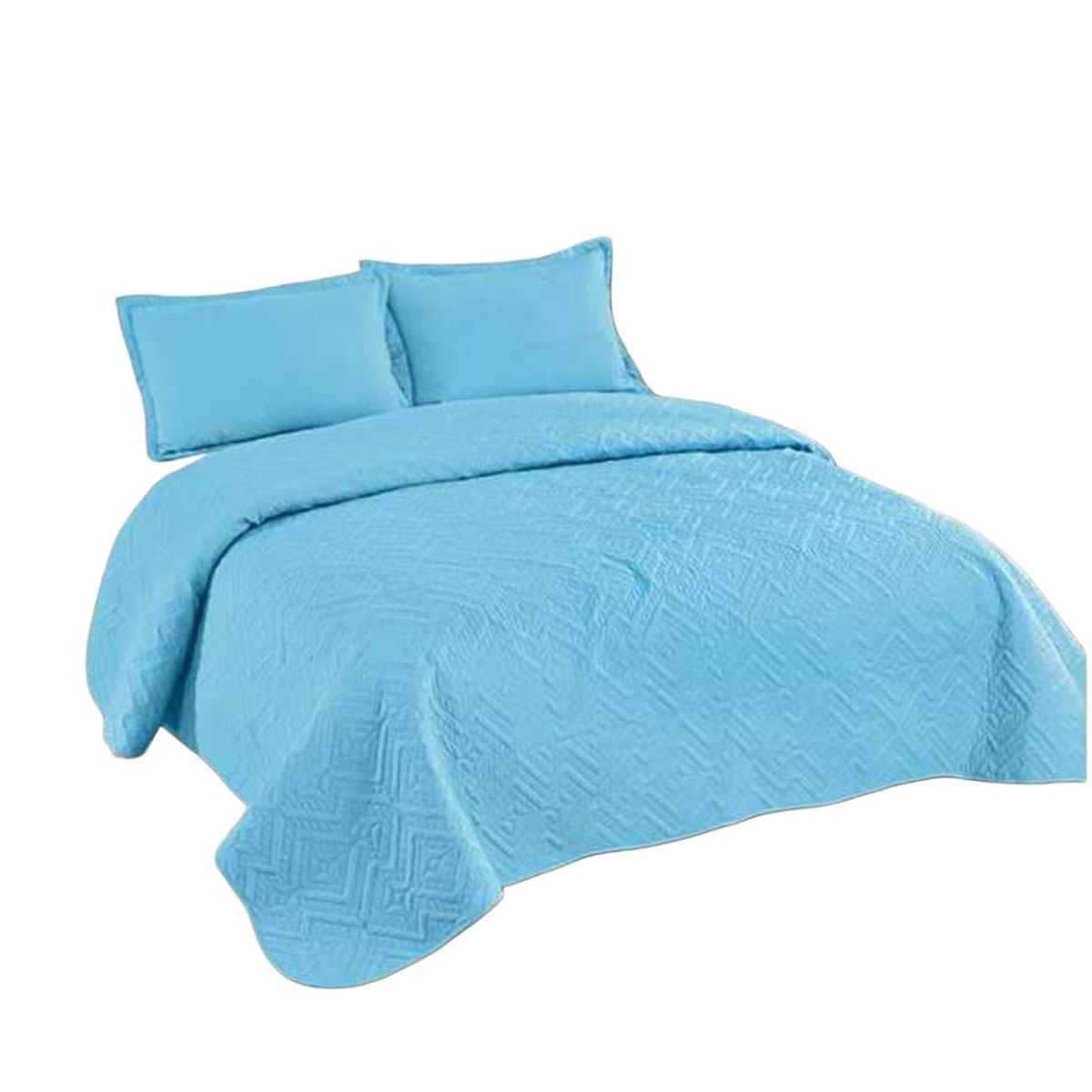 GENERICO - Quilt de Verano 2 plazas. Color Celeste TFC25