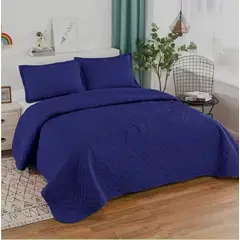 GENERICO - Quilt de Verano 2 plazas. Color Azul TFC27