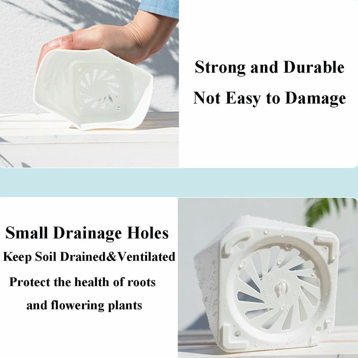 TNAKIEX - 6 Pcs Maceta Pequeña Moderna Minimalista P/interior/exterior