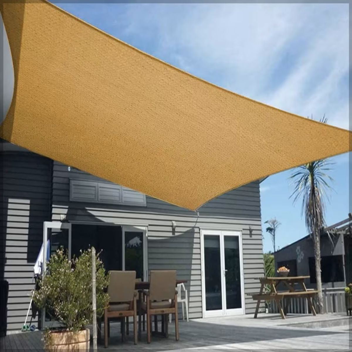 GENERICO - Toldo Vela Sombra Cuadrado 5 x 5 Mts