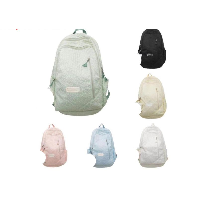 GENERICO - Mochila Cruzada De Nailon Para Mujer Color Beige