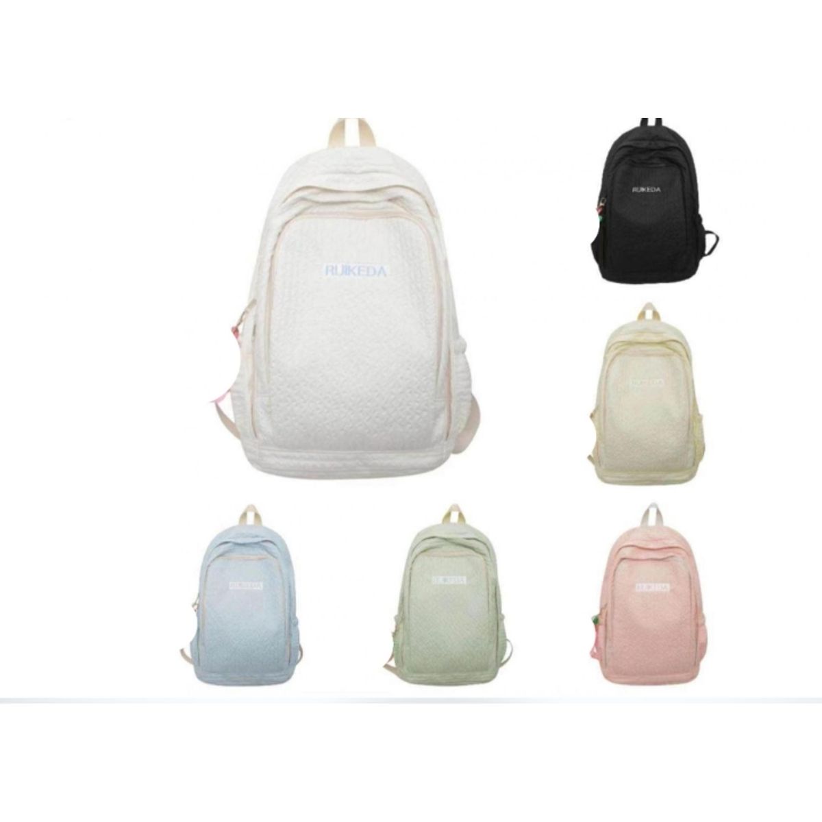 GENERICO - Mochila Cruzada De Nailon Para Mujer Color Blanco