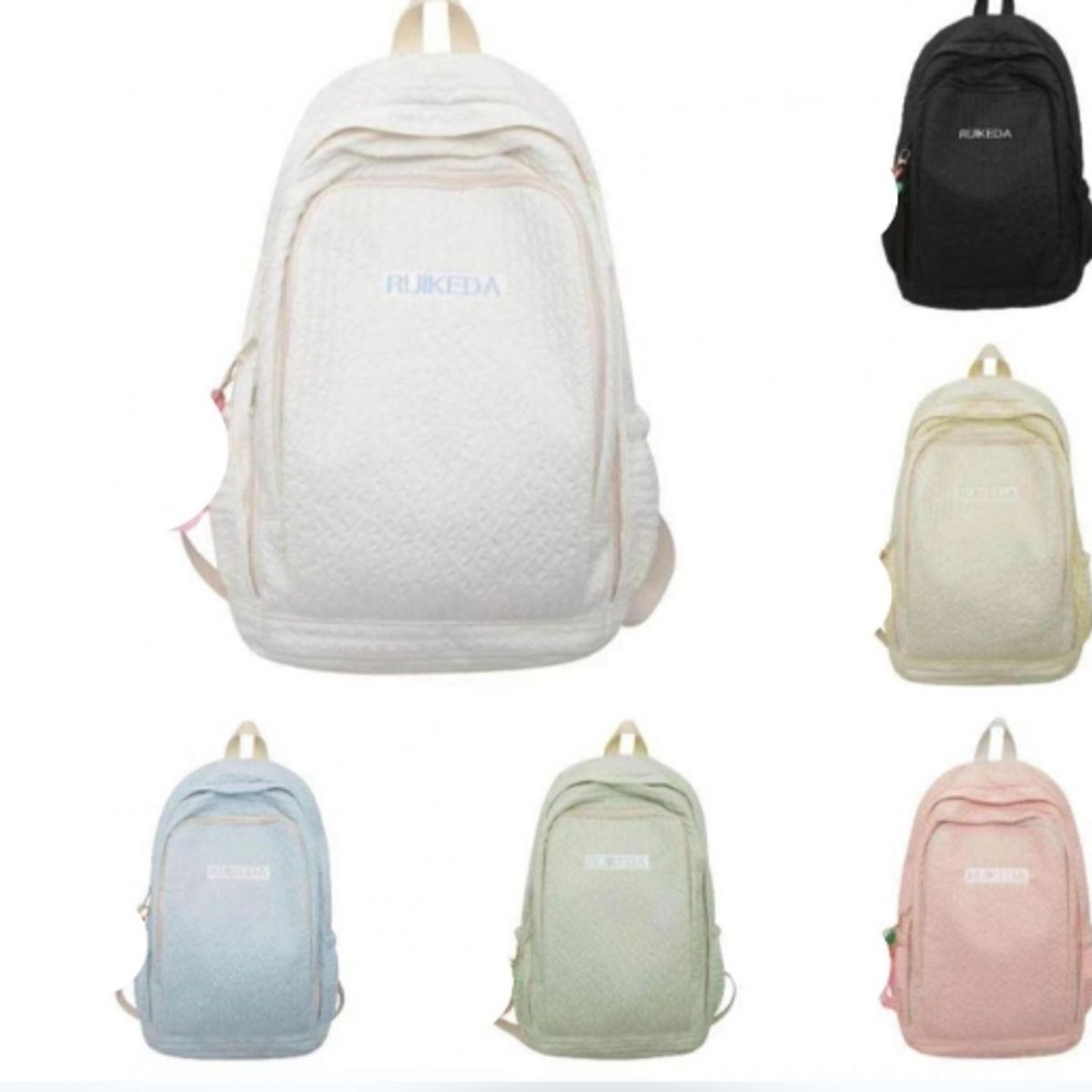 GENERICO - Mochila Cruzada De Nailon Para Mujer Color Negro