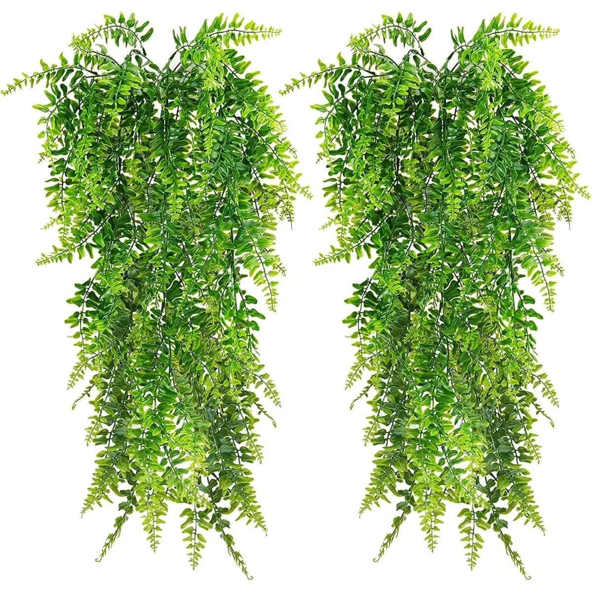 KUANGYE - 5 Plantas Artificiales Boston Fern Colgantes De Vides Falsas